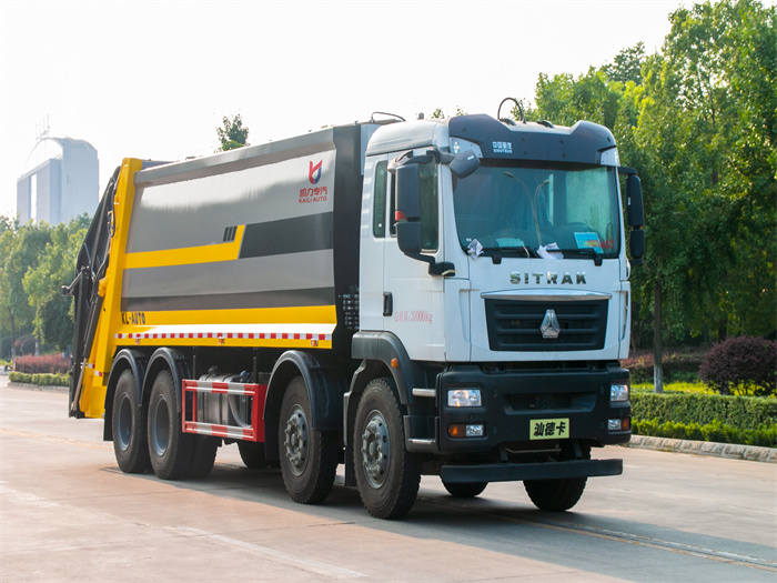 國(guó)六重汽汕德卡前四后八25方壓縮垃圾車(chē)